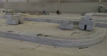 滁州 芝麻白整石坐凳（光面+自然面）