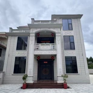 滁州 芝麻白石材别墅干挂案例展示