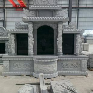 滁州 芝麻灰高档墓碑，土墓，可定制