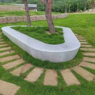 滁州 芝麻白光面整石坐凳