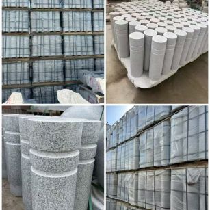 滁州 芝麻白花岗岩挡车柱、隔离柱多少钱