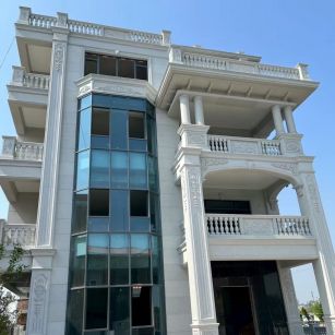 滁州 芝麻白花岗岩别墅外墙干挂效果展示