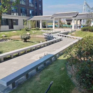 滁州 芝麻灰小区坐凳&栏杆安装效果