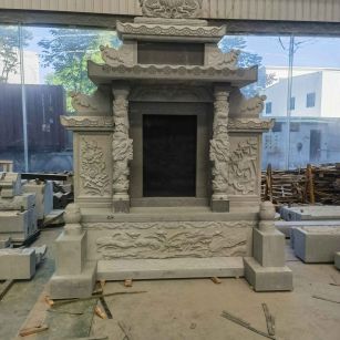 滁州 芝麻灰高档墓碑、土墓，一套也支持定做