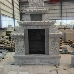 滁州 芝麻灰高档墓碑、土墓，一套也支持定做