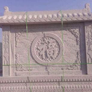 滁州 芝麻白花岗岩屏风，照壁，影壁