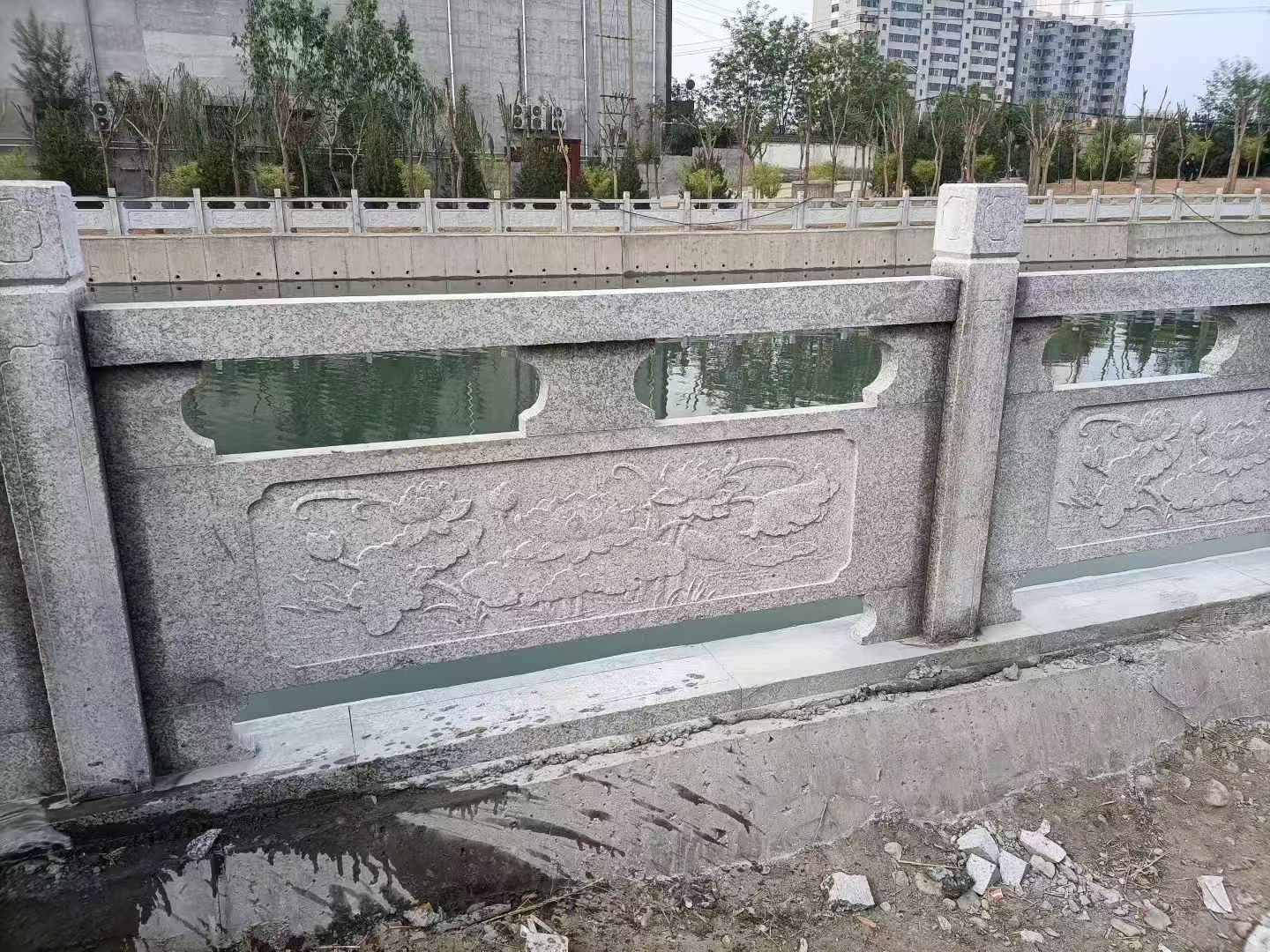 滁州 芙蓉白大花桥梁、河道，石材栏杆、围栏、护栏