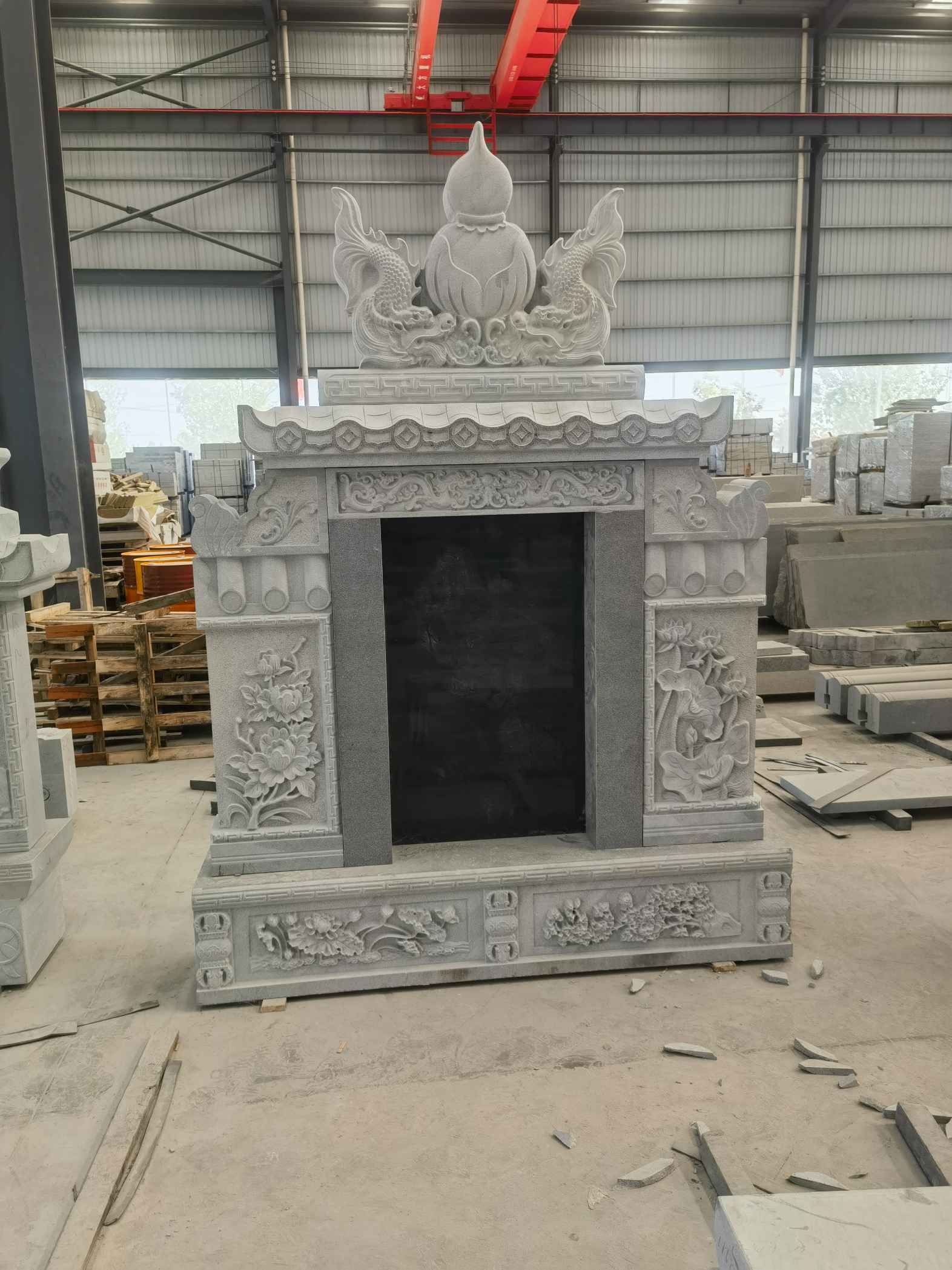 滁州 芝麻灰高档墓碑、土墓，一套也支持定做