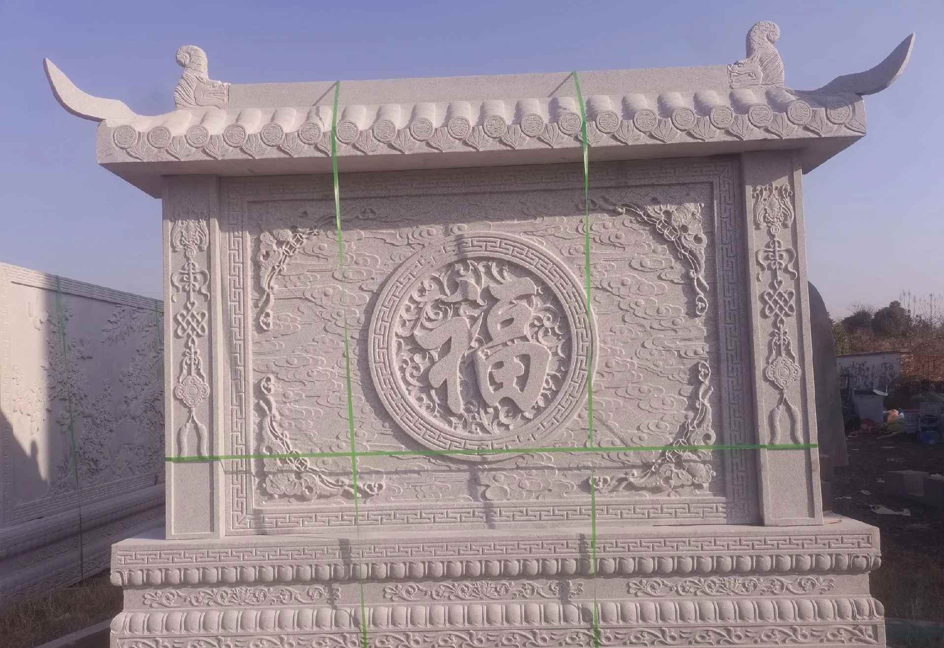 滁州 芝麻白花岗岩屏风，照壁，影壁